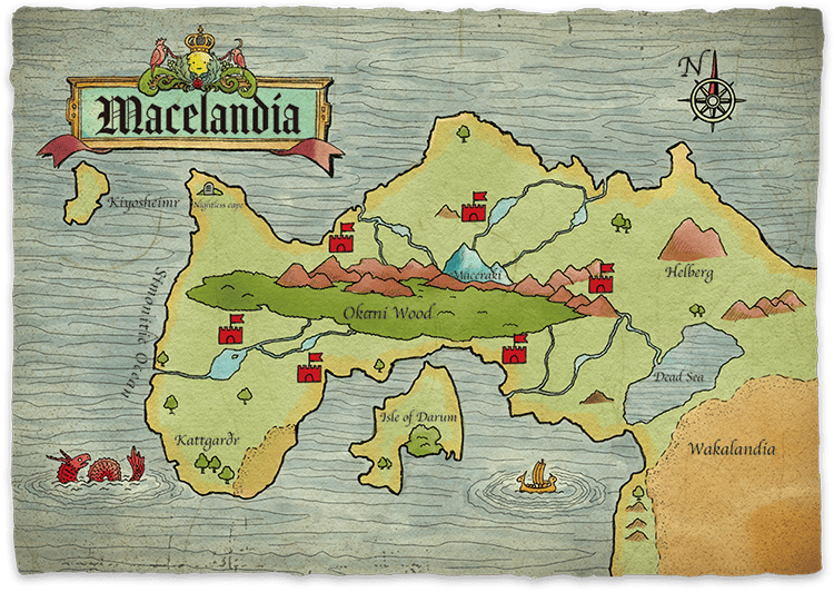 マケランディア大陸地図